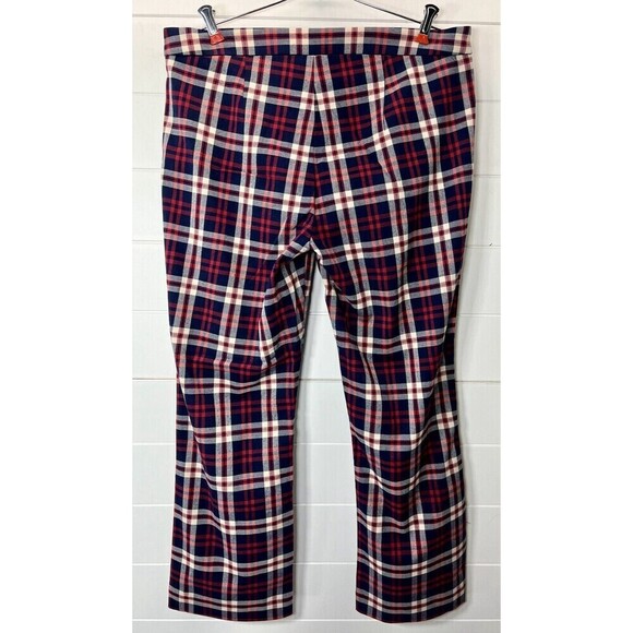 Oat NY Plaid Ankle Pants 30x26 Pockets Clueless Preppy Academia Red - Picture 4 of 11